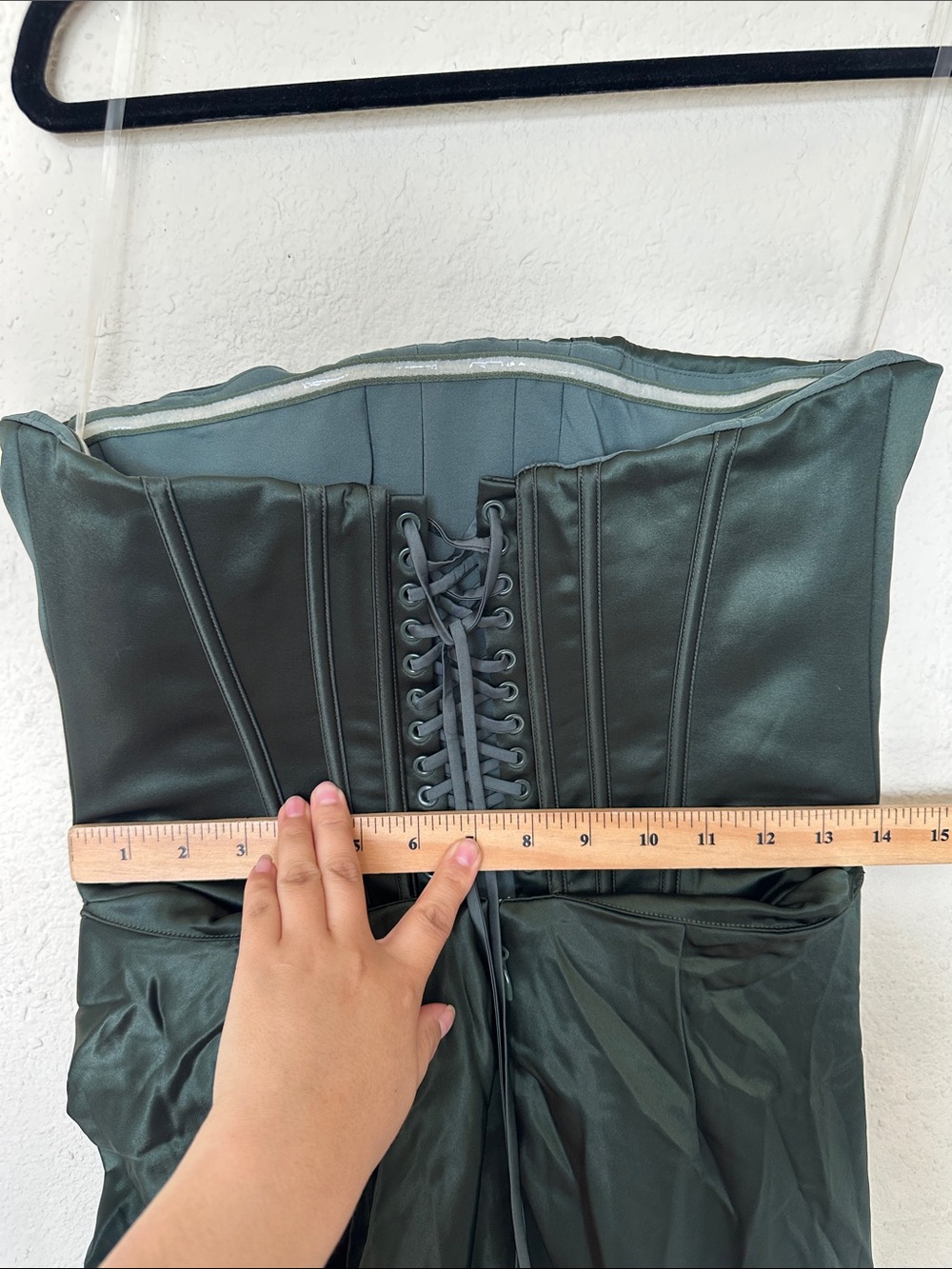 House of CB Carelle Strapless Corset Satin Dress | Lace-Up Back Size M NWOT - Picture 11 of 17